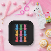 イースターデイバニーエッグプレイドヒョウ ペーパープレート (パーティー)