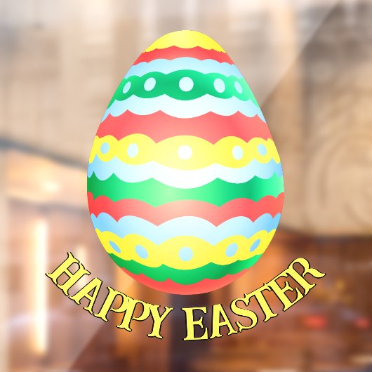 イースターデカールパーソナライズされたイースターウィンドウのクリング ウィンドウサイン (シート2)