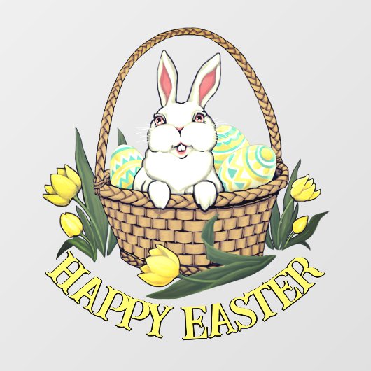 イースターデカールパーソナライズされたイースターウィンドウのクリング ウィンドウサイン (シート)