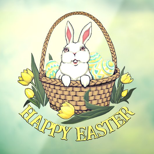 イースターデカールパーソナライズされたイースターウィンドウのクリング ウィンドウサイン (シート3)