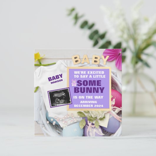 イースターデジタル妊娠写真発表 案内状 (スタンド正面)