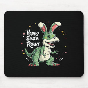 イースターデーおもしろい恐竜ハッピーEastrawr TレックスEas マウスパッド