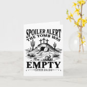 イースターデー宗教的なキリスト教スポイラー警告の墓 カード (黄色い花)