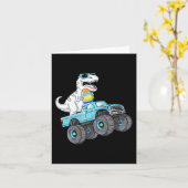 イースターデーTレックスディーノモンスタートラックボーイズに乗って カード (黄色い花)