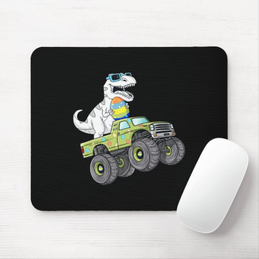 イースターデーTレックスディーノモンスタートラックボーイズに乗って マウスパッド (マウス)