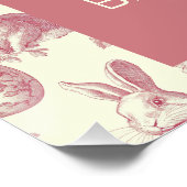 イースタートイルフローラガールベビーシャワーウェルカム ポスター (コーナー)