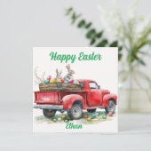 イースタートラックと卵カード、ハッピーイースター シーズンカード (スタンド正面)