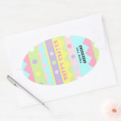 イースタートリートギフトラベル 楕円形シール (封筒)