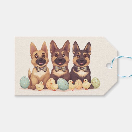 イースタードイツの羊飼い犬 ギフトタグ (正面(横))