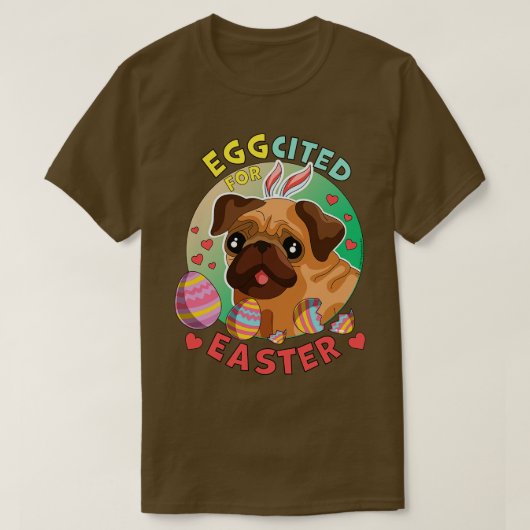 イースタードッグパグ用のナス Tシャツ (デザイン正面)