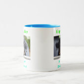 イースタードッグパパワールド最高のズのペットの写真 ツートーンマグカップ (中央)