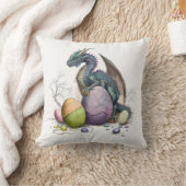 イースタードラゴンの水彩可愛い クッション (ブランケット)