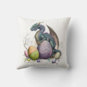 イースタードラゴンの水彩可愛い クッション (裏面)