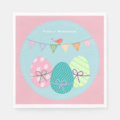 イースターナプキンスパーソナライズされたかわいい卵 スタンダードランチョンナプキン (正面)