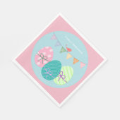 イースターナプキンスパーソナライズされたかわいい卵 スタンダードランチョンナプキン (角)