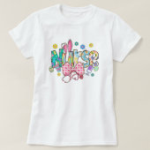 イースターナースティー；かわいいバニー耳&ステトスコップ Tシャツ (デザイン正面)