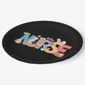 イースターナース聴診器バニーラビットエッグ ペーパープレート (アングル)