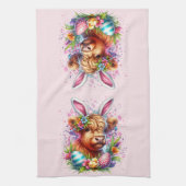 イースターハイランド牛 キッチンタオル (縦)