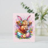 イースターハイランド牛 ポストカード (スタンド正面)