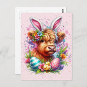 イースターハイランド牛 ポストカード (正面/裏面)