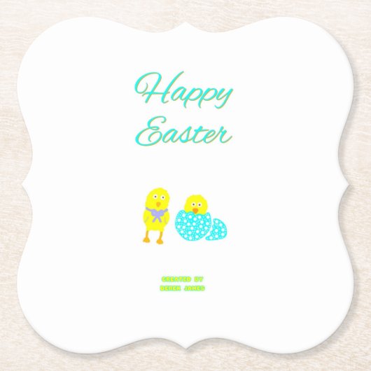 イースターハッチリングズブラケット紙コースター ペーパーコースター (正面)