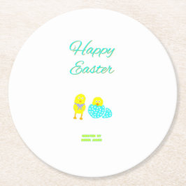 イースターハッチリングズ紙コースター ラウンドペーパーコースター