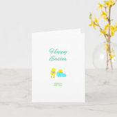 イースターハッチリング 小型縦グリーティングカード カード (黄色い花)