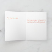 イースターハットホリデーカードで愛らしいバニー シーズンカード (内部)