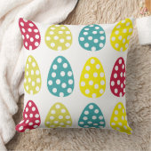イースターハッピーイースターエッグ水玉模様イースター クッション (ブランケット)