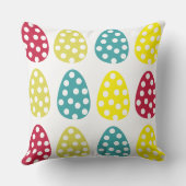 イースターハッピーイースターエッグ水玉模様イースター クッション (裏面)