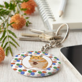 イースターハムスター（チョコレート卵） キーホルダー (側面)