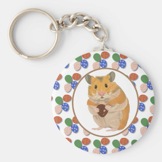 イースターハムスター（チョコレート卵） キーホルダー (正面)