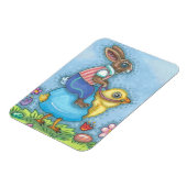 イースターハレとシックなイースターバニーマグネットホリデー マグネット (左側)