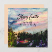 イースターハレルヤのノートカード サンキューカード (正面/裏面)