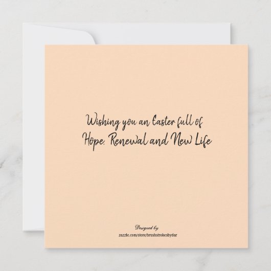 イースターハレルヤのノートカード サンキューカード (裏面)