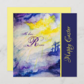 イースターハレルヤのノートカード サンキューカード (正面/裏面)