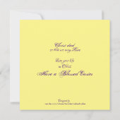 イースターハレルヤのノートカード サンキューカード (裏面)