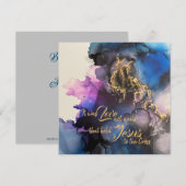 イースターハレルヤのノートカード サンキューカード (正面/裏面)