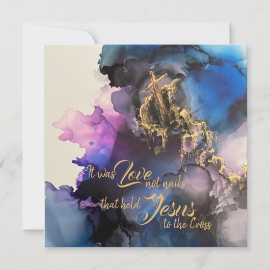 イースターハレルヤのノートカード サンキューカード (正面)