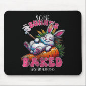 イースターバおもしろいニーウィード喫煙ウサギ4_20日 マウスパッド (正面)