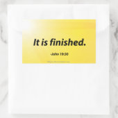 イースターバイブル引用文 長方形シール (バッグ)