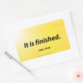 イースターバイブル引用文 長方形シール (封筒)