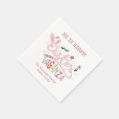 イースターバガンザパスクアピクニックイースターバニーエッグ狩り スタンダードカクテルナプキン (角)