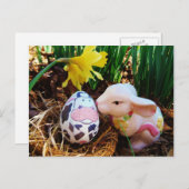 イースターバキスをするニー牛の卵 シーズンポストカード (正面/裏面)