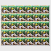 イースターバキスをするニー牛の卵 ラッピングペーパー (フラット)