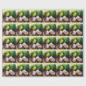 イースターバキスをするニー牛の卵 ラッピングペーパー (フラット)