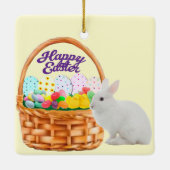 イースターバスケットとバニーオーナメント セラミックオーナメント (裏面)