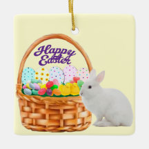 イースターバスケットとバニーオーナメント