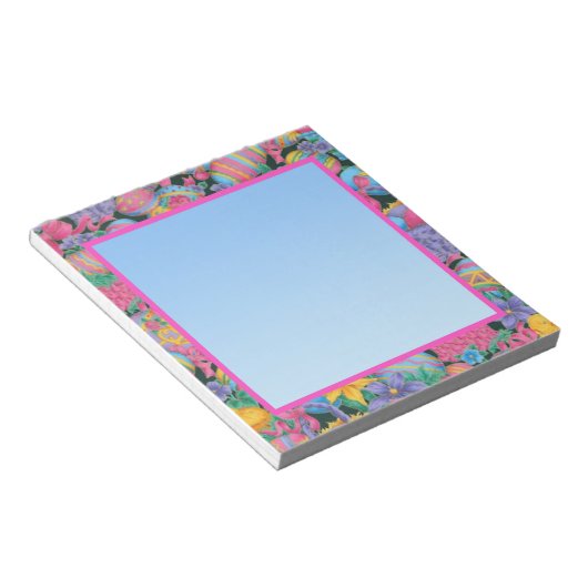 イースターバスケットと卵 ノートパッド (アングル)