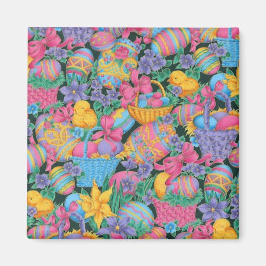 イースターバスケットと卵 マグネット (正面)